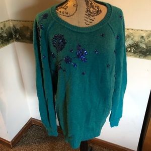 XL LOFT EMBELLISHED SWEATER